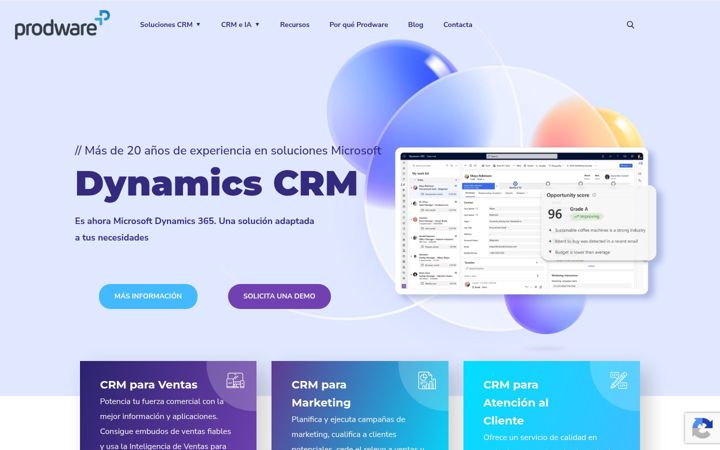 Screenshot ta' dynamics-crm.es