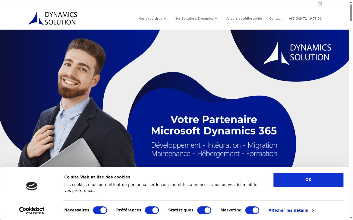 Screenshot del banner di consenso mostrato prima di qualsiasi interazione