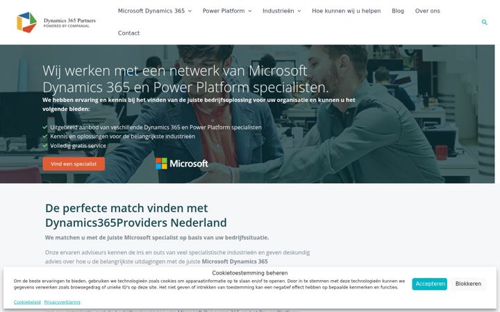 Screenshot di dynamics365providers.nl