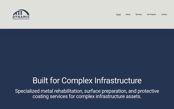 Screenshot of dynamicsandblasting.com