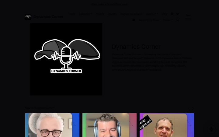 Screenshot of dynamicscorner.com