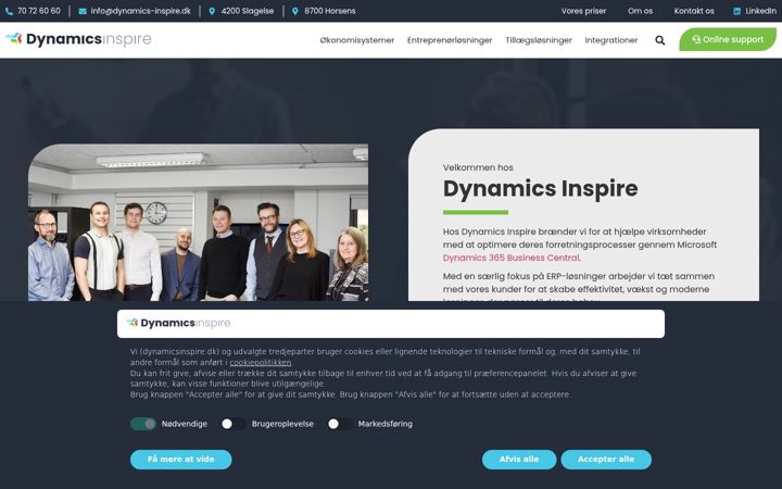 Skjámynd af dynamicsinspire.dk