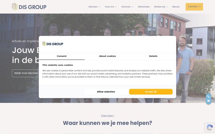 Screenshot di dynamicsinterimsolutions.nl