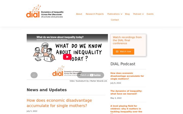 Captură de ecran a dynamicsofinequality.org