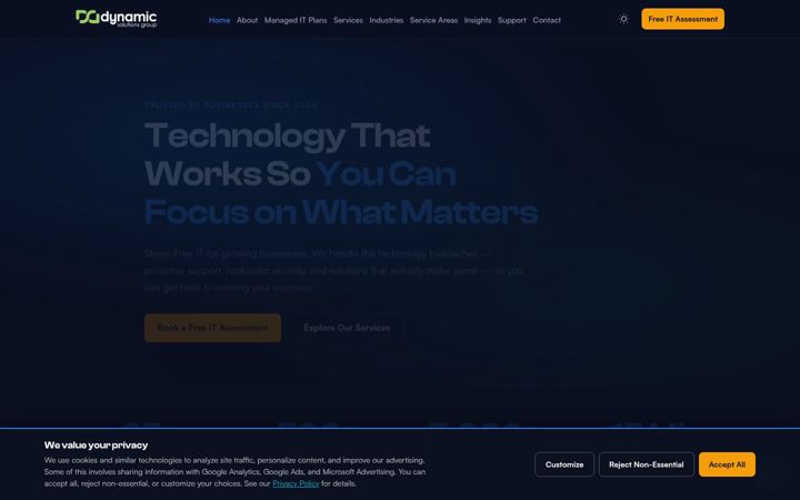 Screenshot of dynamicsolutionsgroup.com