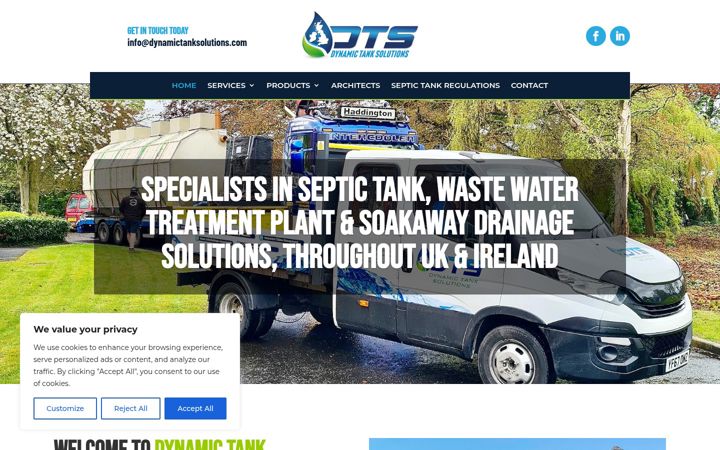Screenshot of dynamictanksolutions.com