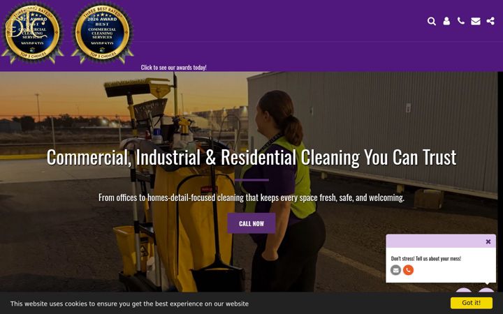 Screenshot of dynamictouchcleaningllc.com