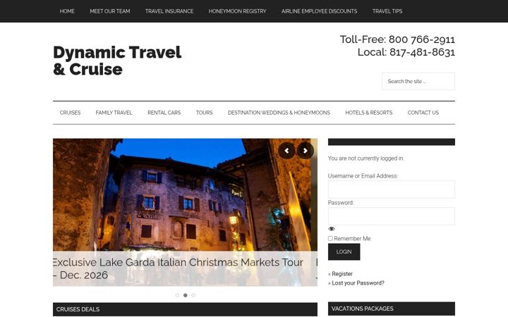 Screenshot of dynamictravel.com