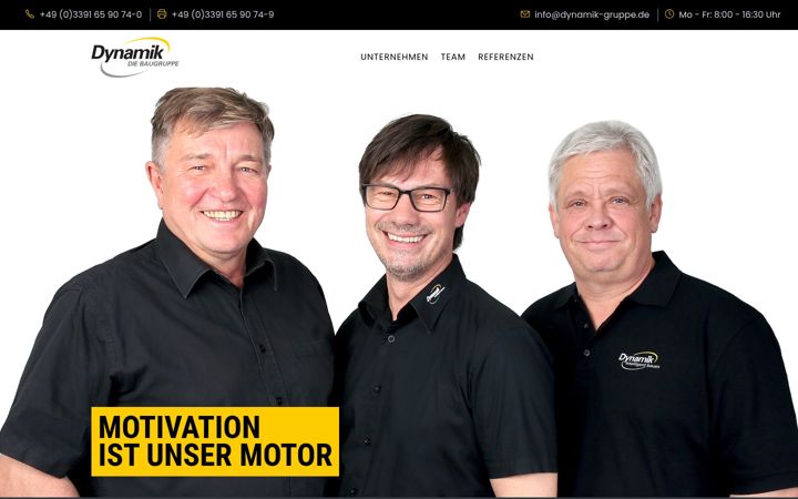 Snimka zaslona za dynamik-gruppe.de