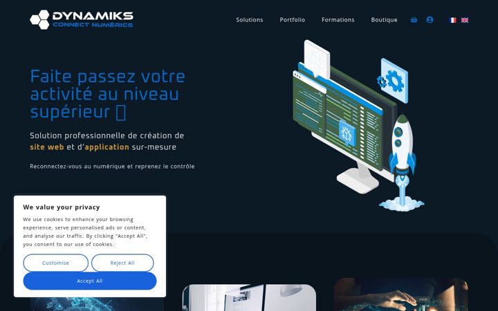 Snímek obrazovky dynamiks.net