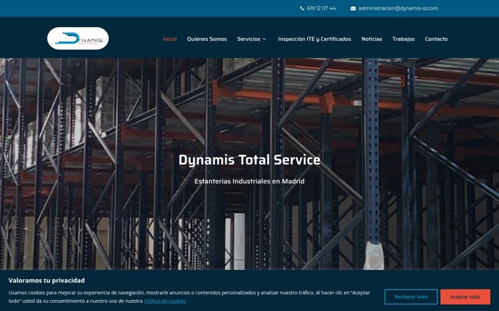 Snímek obrazovky dynamis-sl.net