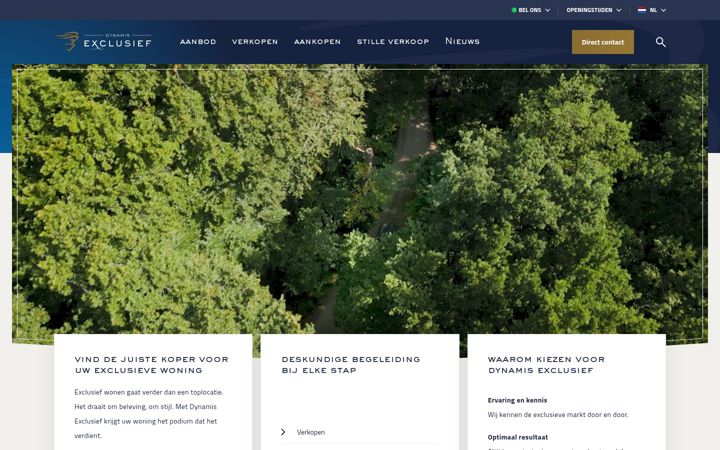 Screenshot di dynamisexclusief.nl