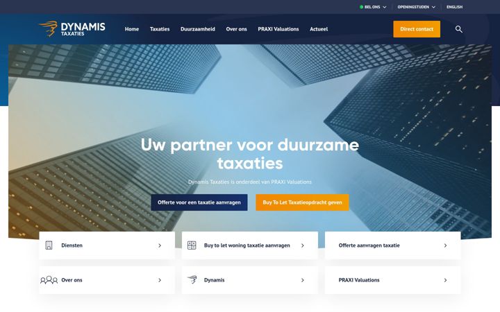 Screenshot di dynamistaxaties.nl