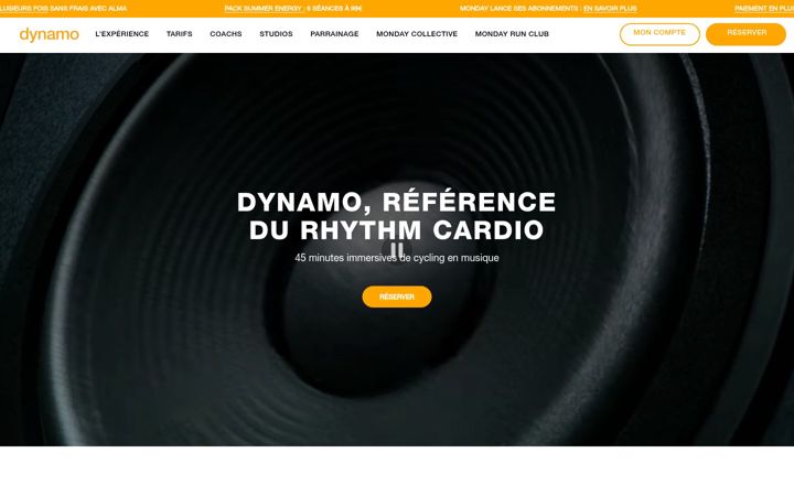 Screenshot of dynamo-cycling.com