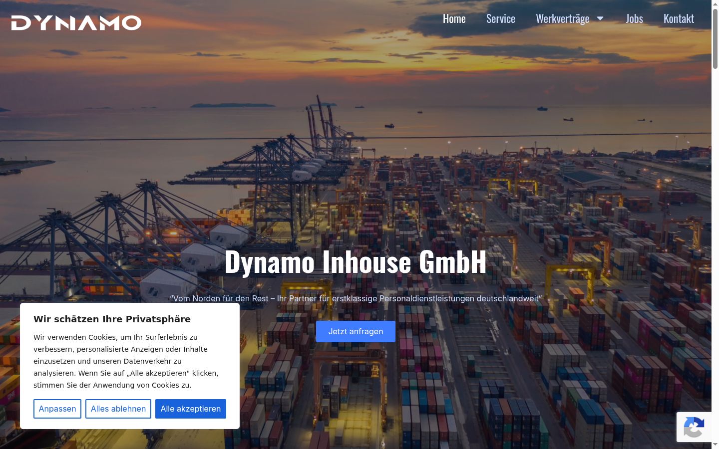 Screenshot del banner di consenso mostrato prima di qualsiasi interazione