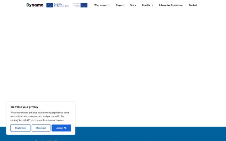 Screenshot of dynamo-project.eu