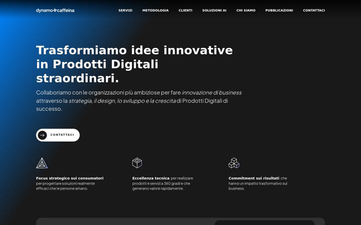 Screenshot stránky dynamoagency.io