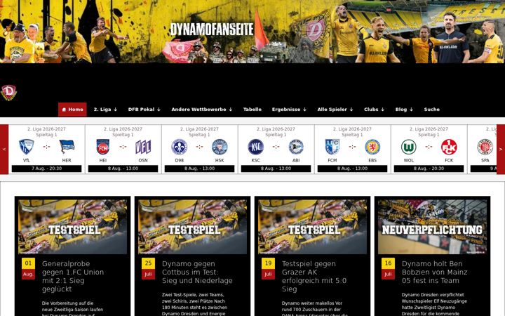 Screenshot of dynamofanseite.de