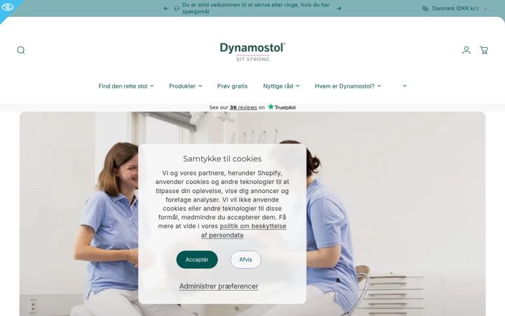Skjámynd af dynamostol.dk