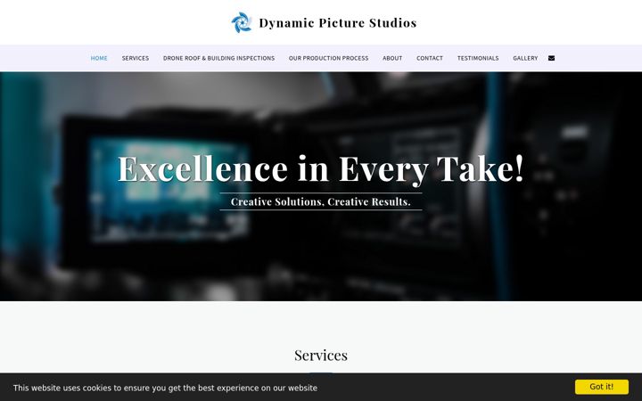 Screenshot of dynapicstudios.com