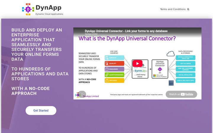 Capture d'écran de dynapp.co
