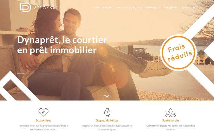 Screenshot van dynapret.fr