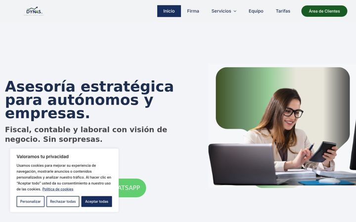 Ekraanipilt saidist dynas360.es