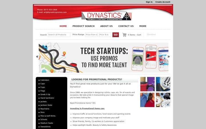 Screenshot of dynasticspromos.com