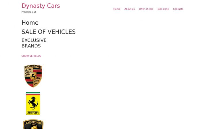 Screenshot di dynastycars.cz