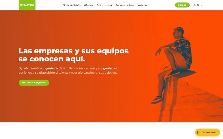 Ekraanipilt saidist dynatec.es