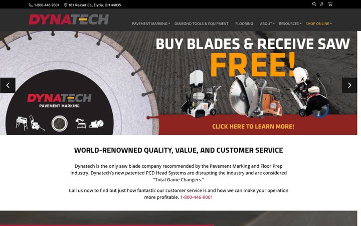 Screenshot of dynatech.com