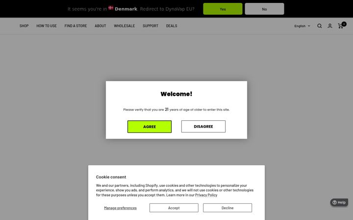 Screenshot του dynavap.com