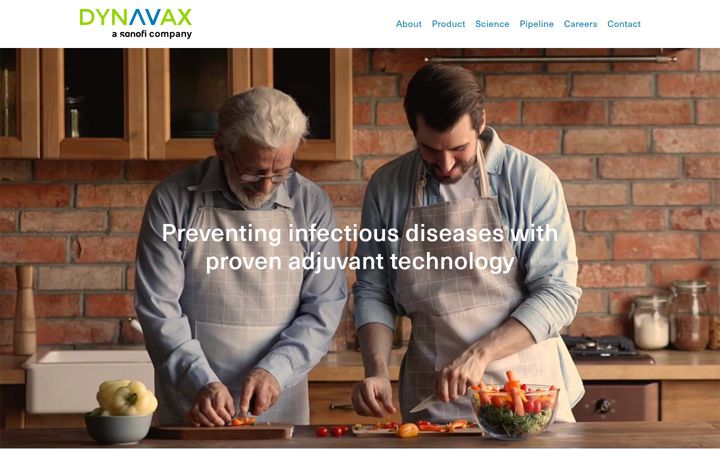 Screenshot of dynavax.com