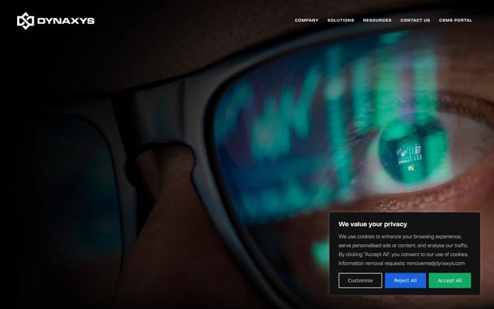 Screenshot of dynaxys.com