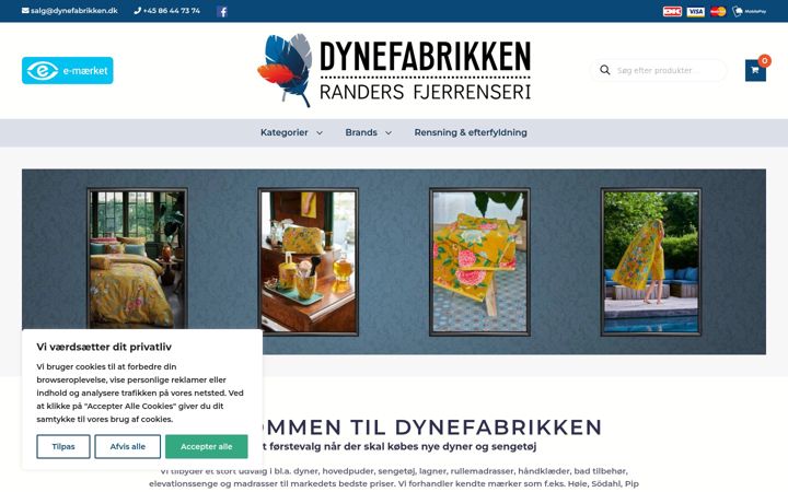 Skjámynd af dynefabrikken.dk
