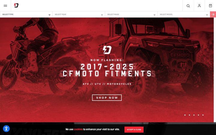 Screenshot of dynojet.com