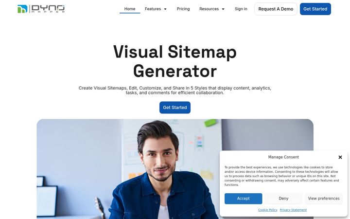 Screenshot of dynomapper.com