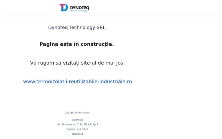 Captură de ecran a dynoteq.ro