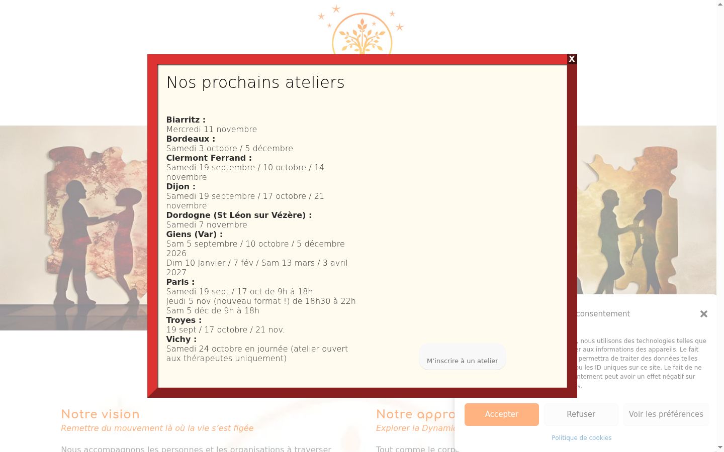 Képernyőkép a bármilyen interakció előtt megjelenő hozzájárulási bannerről