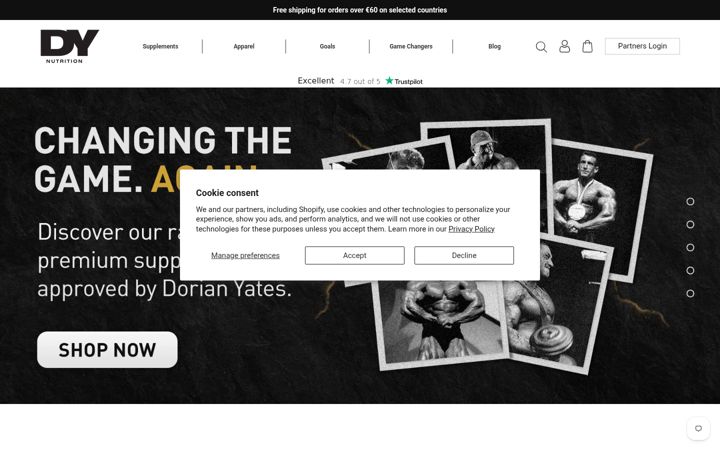 Screenshot of dynutrition.fr