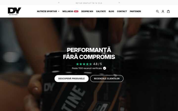 Screenshot of dynutrition.ro