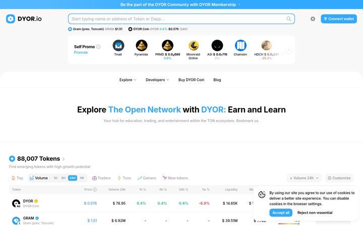 Screenshot of dyor.io