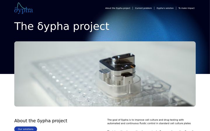 Screenshot of dyphaproject.com