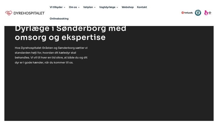 Ekraanipilt saidist dyrehospitalet.dk