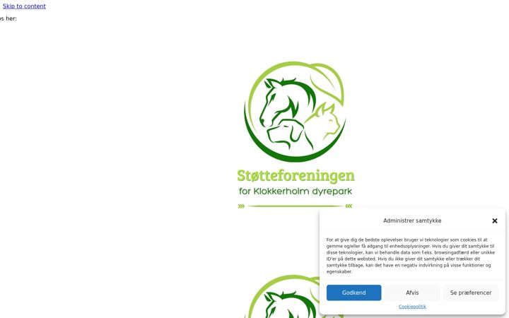 Ekraanipilt saidist dyreparkstoette.dk