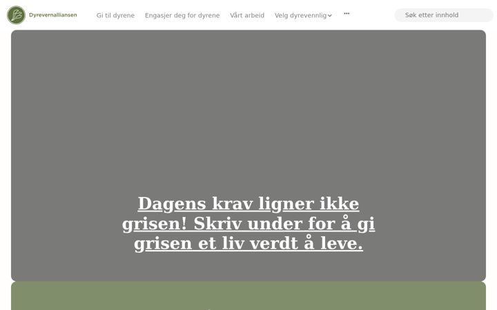 Captura de pantalla de dyrevern.no