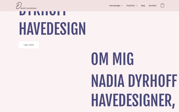 Skjámynd af dyrhoffhavedesign.dk