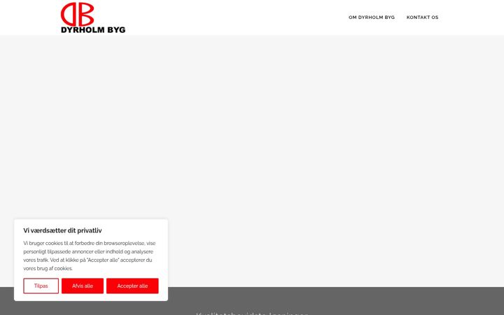 Skjámynd af dyrholm-byg.dk