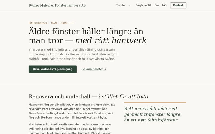 Screenshot ta' dyringmaleri.se