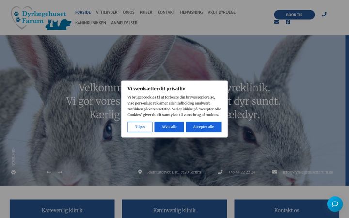 Skjámynd af dyrlaegehusetfarum.dk